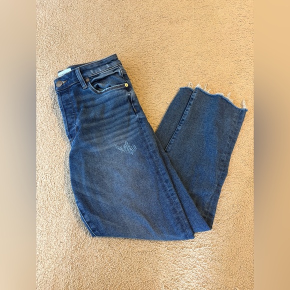 Evereve The Ever Straight Jeans Women’s 28 High Rise Dark Wash Straight Leg - Picture 6 of 6